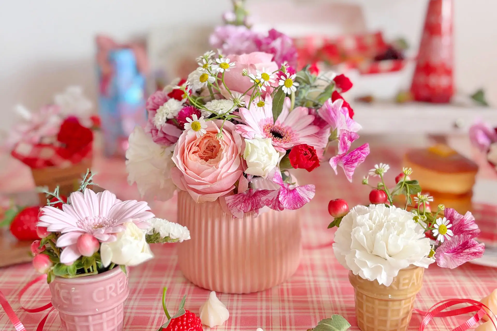 甘い香りの花を飾って癒しの空間を